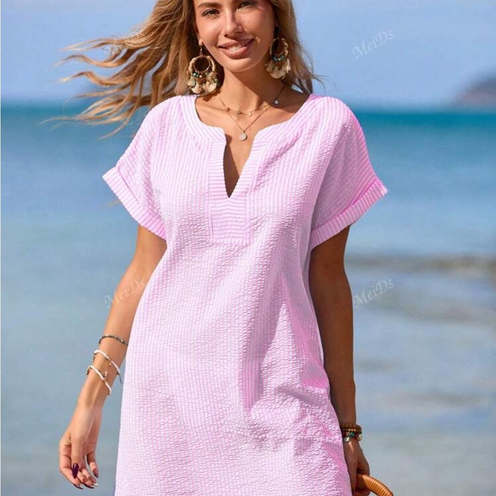 NWOT - Pink Beach Cover-Up Dress